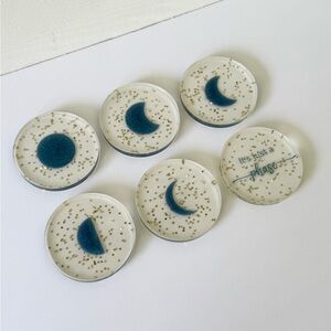 6pc Moon Phase "It's Just a Phase" Resin Coasters Set Kitchen Gift